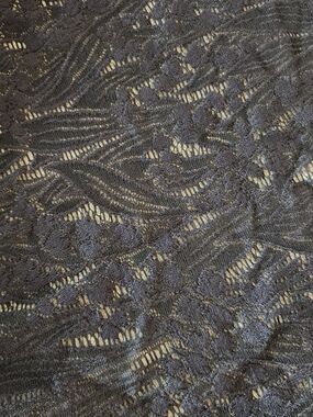 Black Floral Lace Fabric Yardage, 8 Feet By 4 Feet